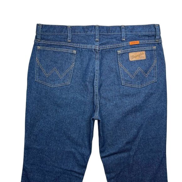 Wrangler Jeans Men's Size 38 Blue Flame Resistant Slim Fit Straight Leg Denim - Picture 7 of 12